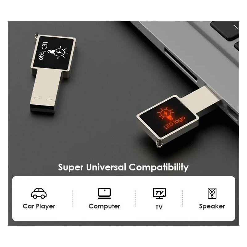 Top Selling Custom LOGO LED Mini Metal Pendrive USB