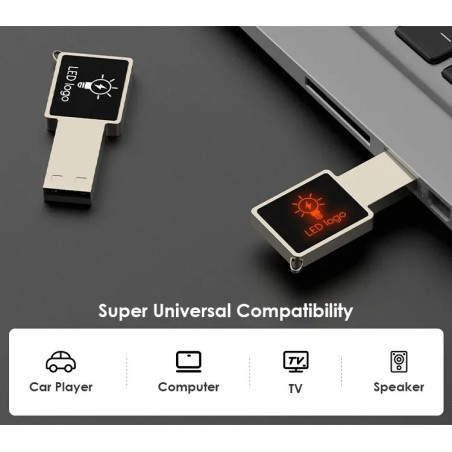 Top Selling Custom LOGO LED Mini Metal Pendrive USB