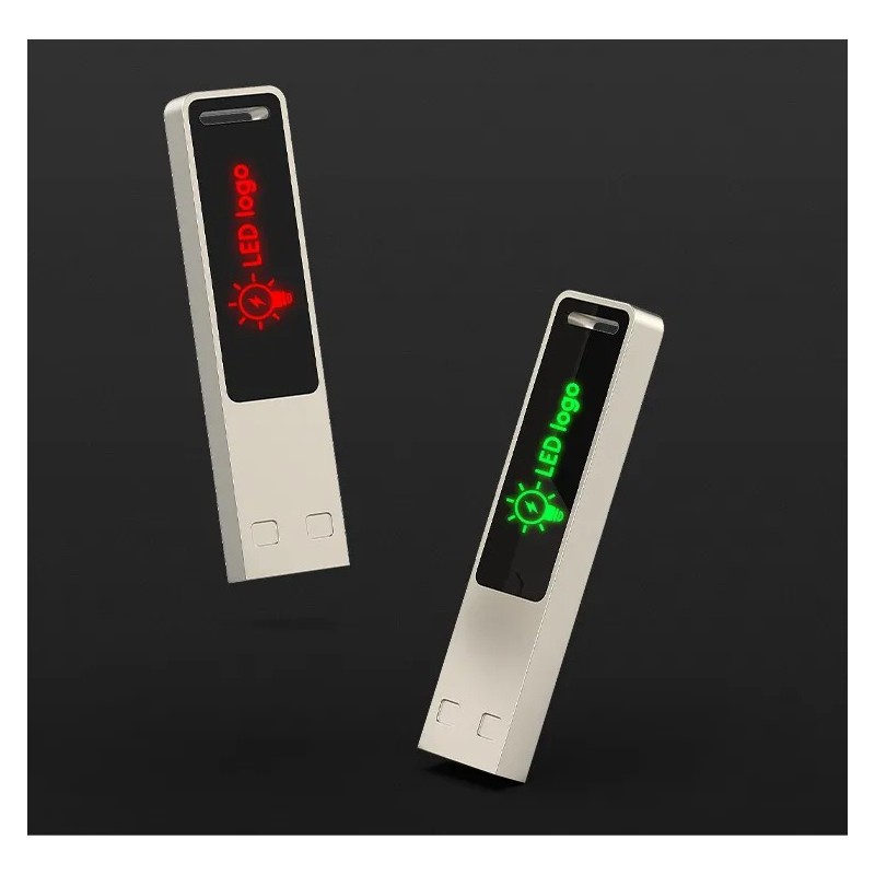 High quality compact thumb stick LED logo USB flash drive