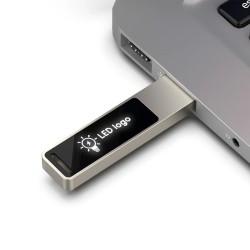 High quality compact thumb stick LED logo USB flash drive
