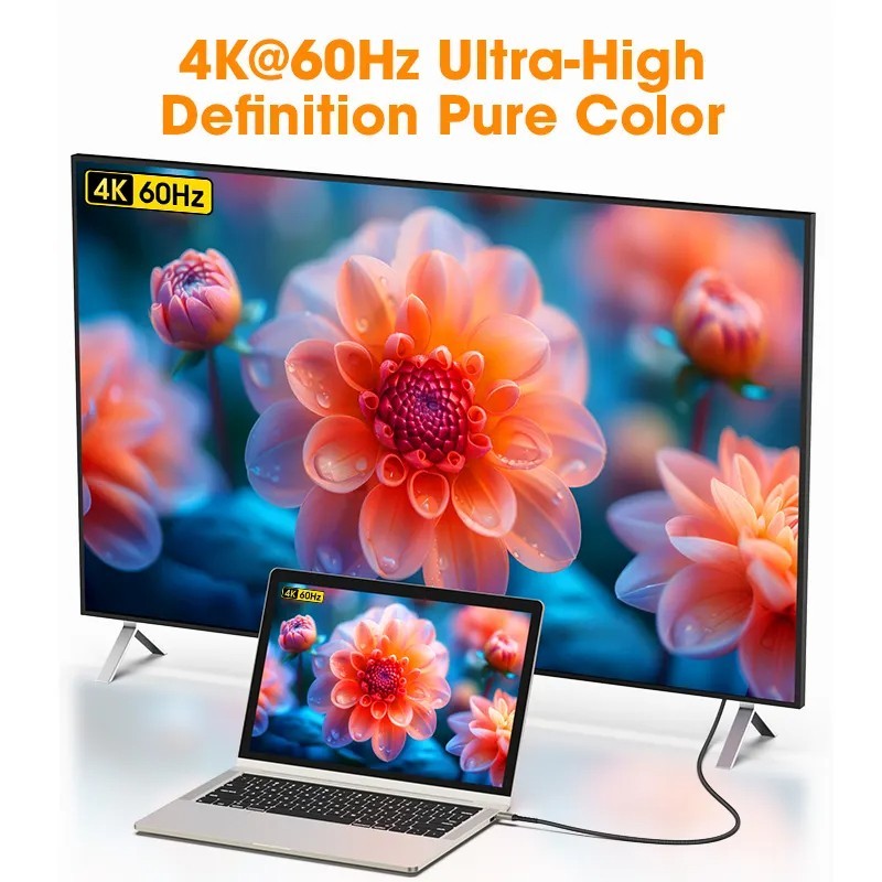 Multifunctional USB Type C Male to HDMI Connection Cable